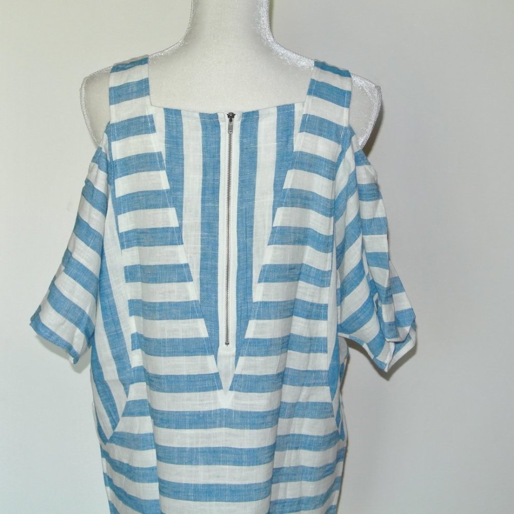 Soft Surroundings Sunset Linen Blend Striped Tunic - Picture 12 of 12